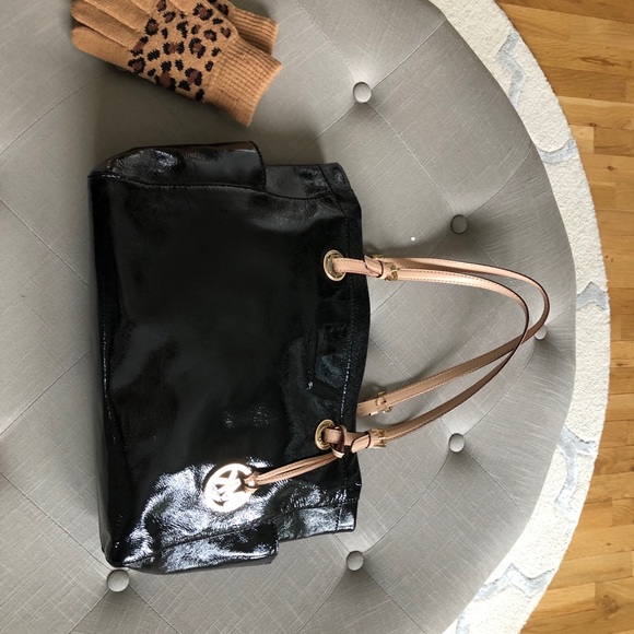 Michael Kohrs Patent Leather Tote - Picture 1 of 7
